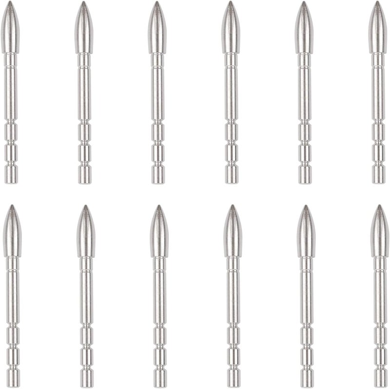 Yls Archery Field Points 85/100/120 Grain Insert Points Archery Bullet Points Target Practice Tips for ID 4.2mm Shaft(Pack of 12) - Image 1